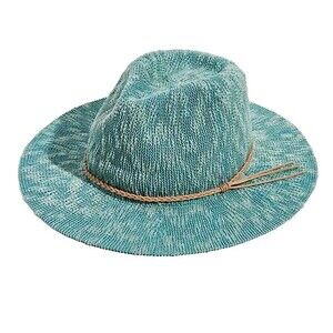 Free People Havana Packable Hat  Size OS  Blue-Green  Folds up to pack  Sun Hat